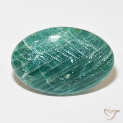 59.73ct Natural Pine Green Amazonite, Oval, Opaque