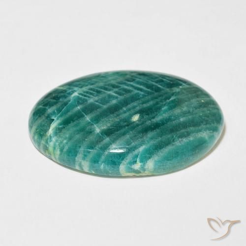 Amazonite Gemstone in 37 x 24.9 mm Size for Sale, Amazonite Stone in Pine Green Color