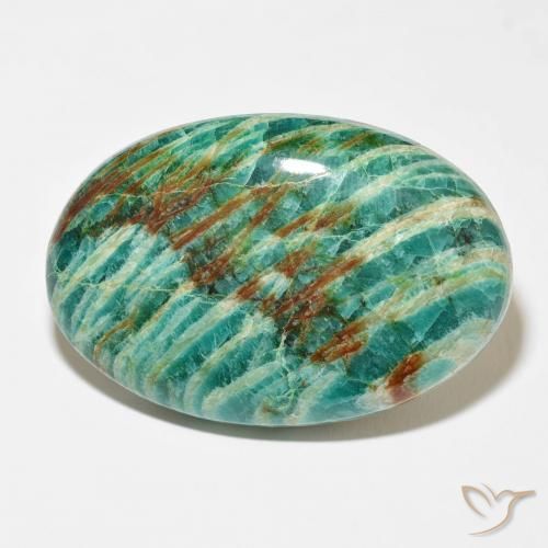 100.79ct Natural Cool Green Amazonite, Oval, Opaque