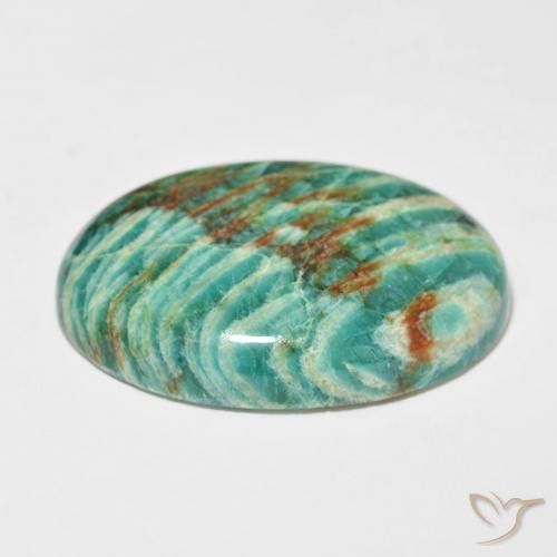 Amazonite Gemstone in 43.4 x 29.2 mm Size for Sale, Amazonite Stone in Cool Green Color