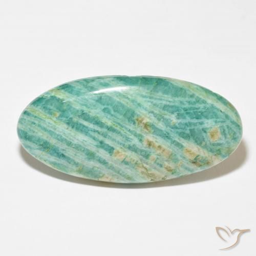 61.60ct Natural Pine Green Amazonite, Oval, Opaque