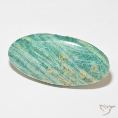 61.60 ct Green Amazonite Stone, Natural Amazonite in Oval Cabochon Shape for Sale