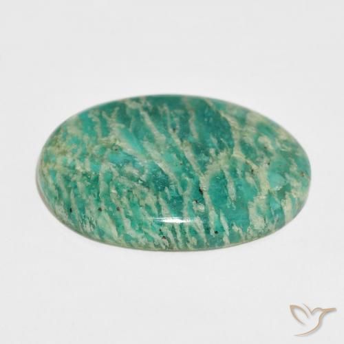 Amazonite Gemstone in 30 x 22 mm (calibrated) Size for Sale, Amazonite Stone in Multicolor Green Color