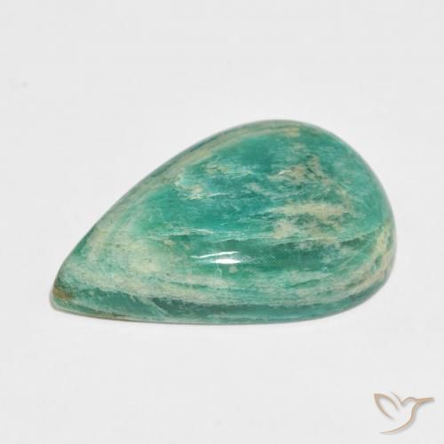Amazonite Gemstone in 30.3 x 20.3 mm Size for Sale, Amazonite Stone in Medium Green Color