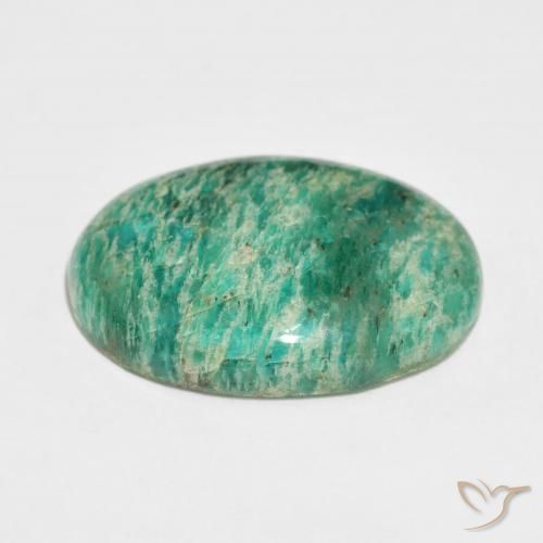 Amazonite Gemstone in 27 x 20 mm (calibrated) Size for Sale, Amazonite Stone in Medium Green Color