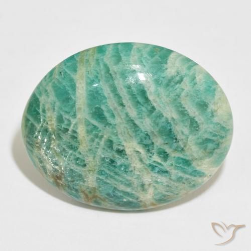 41.53ct Natural Multicolor Green Amazonite, Oval, Opaque