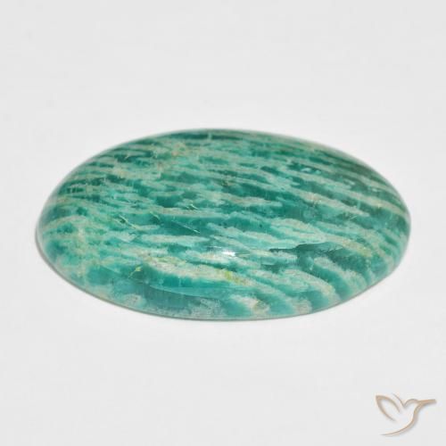 Amazonite Gemstone in 39.7 x 24.4 mm Size for Sale, Amazonite Stone in Medium Green Color