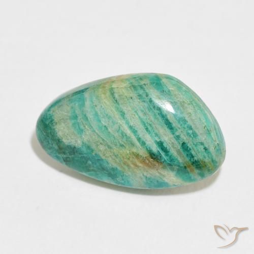 9.12 ct Green Amazonite Stone, Natural Amazonite in Fancy Cabochon Shape for Sale