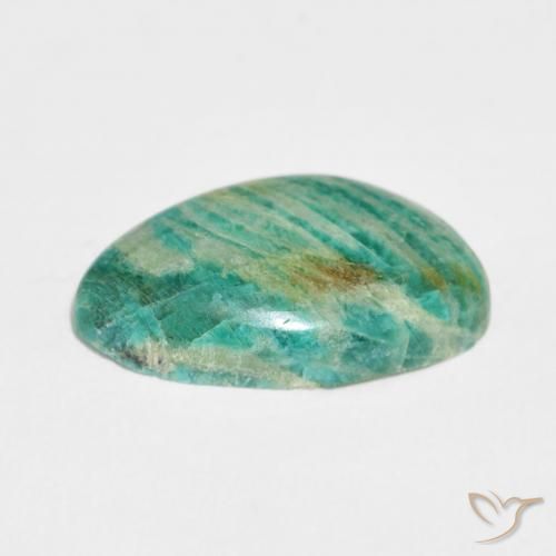 Amazonite Gemstone in 20.2 x 12.3 mm Size for Sale, Amazonite Stone in Multicolor Green Color