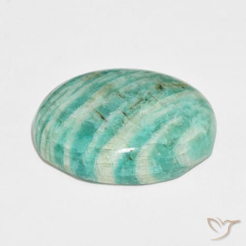 Amazonite Gemstone in 27.7 x 21.3 mm Size for Sale, Amazonite Stone in Multicolor Green Color