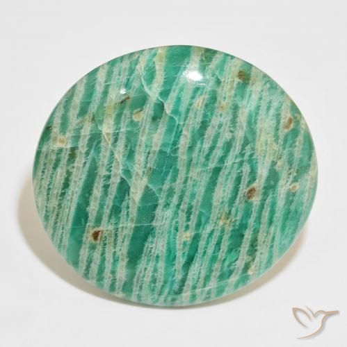 81.57ct Natural Multicolor Green Amazonite, Oval, Opaque