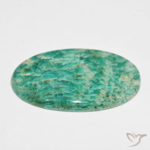 Amazonite Gemstone in 46.5 x 29.7 mm Size for Sale, Amazonite Stone in Multicolor Green Color
