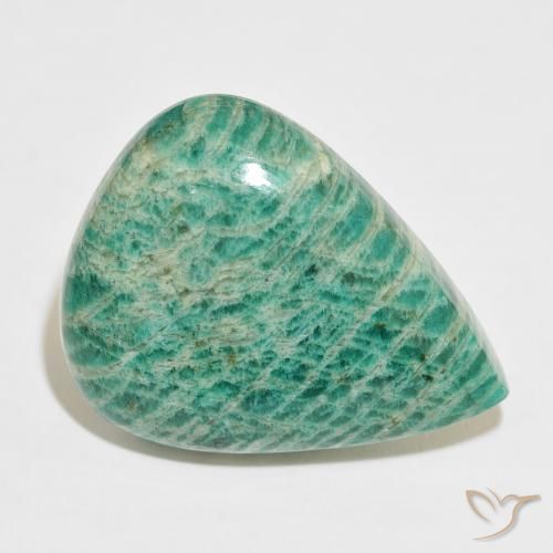 68.10 ct Green Amazonite Stone, Natural Amazonite in Pear Cabochon Shape for Sale