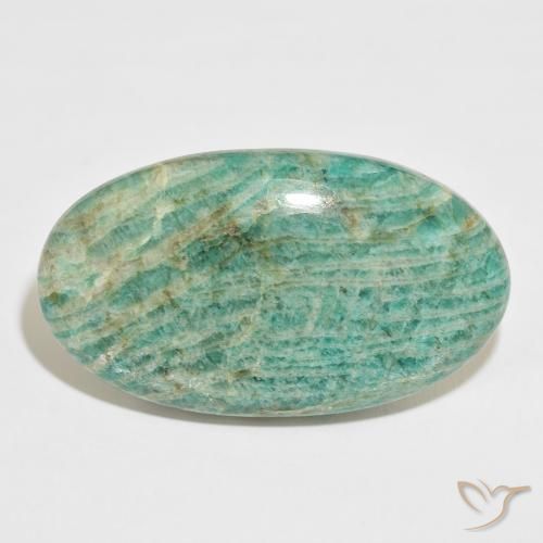 92.44ct Natural Medium Green Amazonite, Oval, Opaque