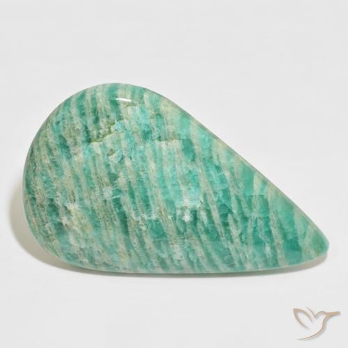104.76 ct Green Amazonite Stone, Natural Amazonite in Pear Cabochon Shape for Sale