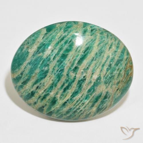 101.38ct Natural Multicolor Green Amazonite, Oval, Opaque