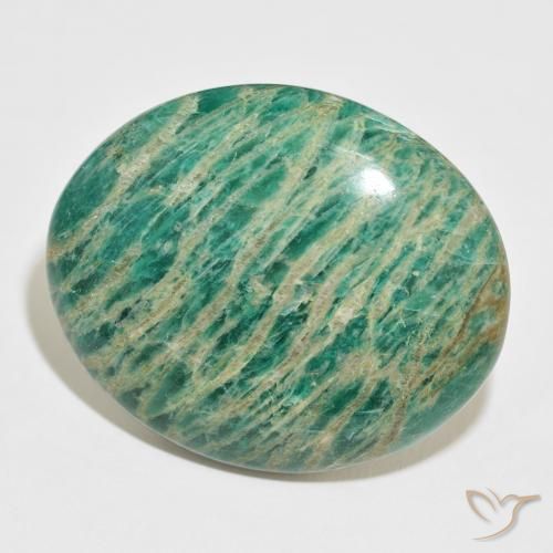 101.38 ct Green Amazonite Stone, Natural Amazonite in Oval Cabochon Shape for Sale