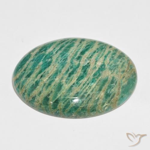 Amazonite Gemstone in 42.6 x 35.1 mm Size for Sale, Amazonite Stone in Multicolor Green Color