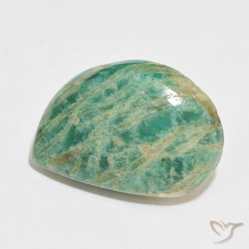 32.34 ct Green Amazonite Stone, Natural Amazonite in Fancy Cabochon Shape for Sale