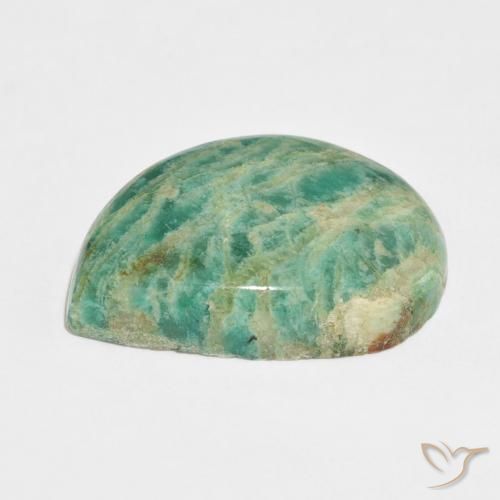 Amazonite Gemstone in 28.5 x 19.9 mm Size for Sale, Amazonite Stone in Multicolor Green Color