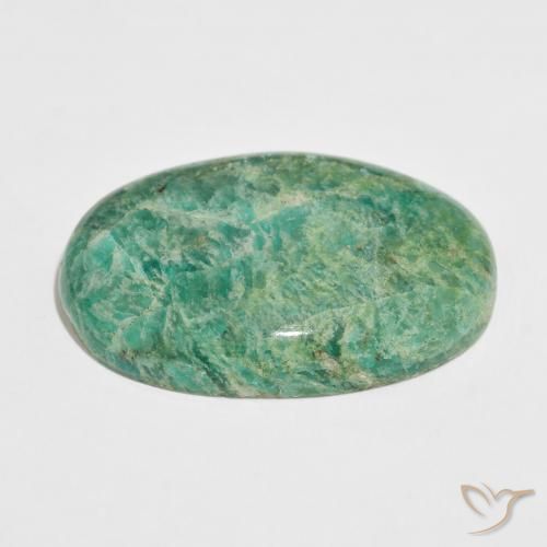 Amazonite Gemstone in 33.7 x 22.5 mm Size for Sale, Amazonite Stone in Cool Green Color