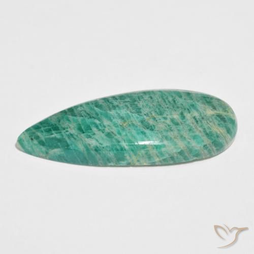 Amazonite Gemstone in 41.1 x 16 mm Size for Sale, Amazonite Stone in Cool Green Color