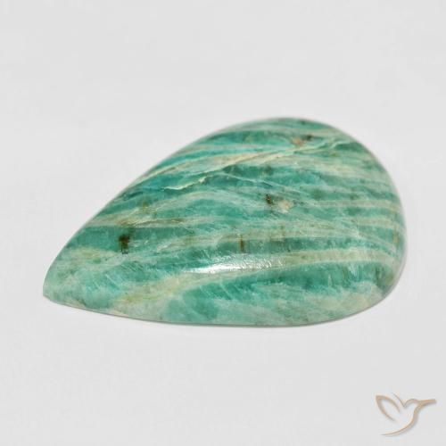Amazonite Gemstone in 35.5 x 24.1 mm Size for Sale, Amazonite Stone in Medium Green Color