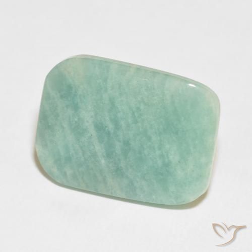 21.31 ct Green Amazonite Stone, Natural Amazonite in Cushion Cabochon Shape for Sale