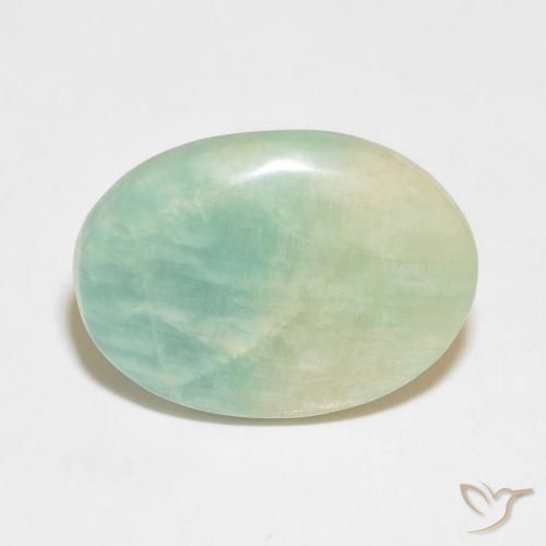 13.05ct Natural Light Green Amazonite, Oval, Opaque