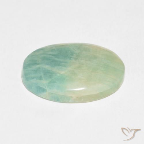 Amazonite Gemstone in 21.7 x 15.9 mm Size for Sale, Amazonite Stone in Light Green Color