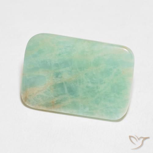 11.51 ct Green Amazonite Stone, Natural Amazonite in Cushion Cabochon Shape for Sale
