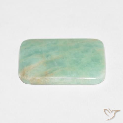 Amazonite Gemstone in 22.6 x 15.7 mm Size for Sale, Amazonite Stone in Light Moss Green Color