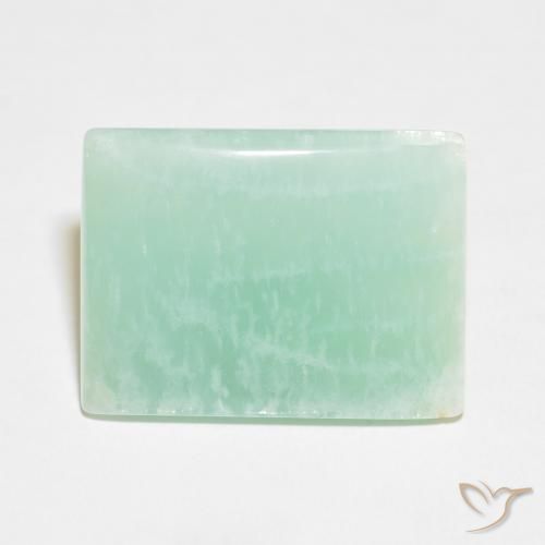 24.80ct Natural Light Blue Green Amazonite, Baguette, Opaque