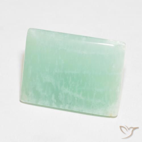 24.80 ct Green Amazonite Stone, Natural Amazonite in Baguette Cabochon Shape for Sale