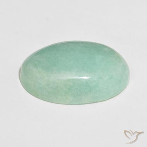 Amazonite Gemstone in 25.8 x 17.4 mm Size for Sale, Amazonite Stone in Light Sea Green Color