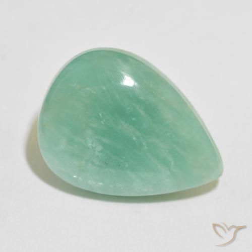 15.86 ct Green Amazonite Stone, Natural Amazonite in Pear Cabochon Shape for Sale