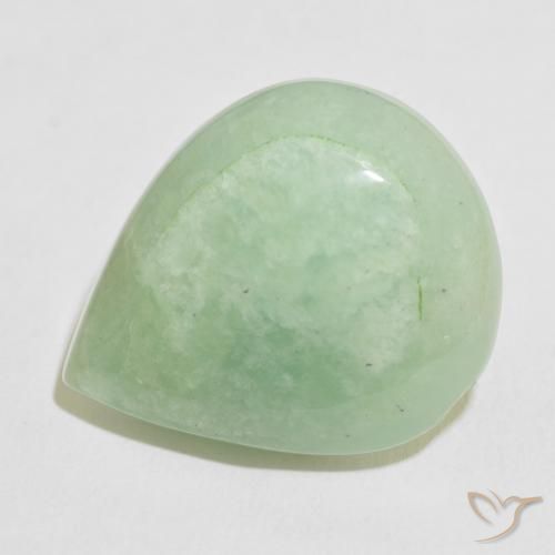 26.28ct Natural Medium Green Amazonite, Pear Shape, Opaque, Photo A