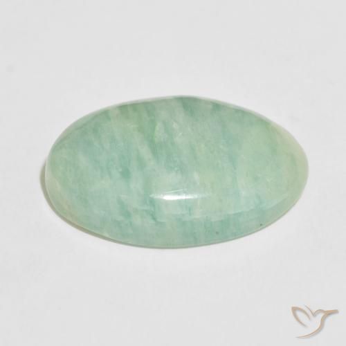 Amazonite Gemstone in 23.4 x 15.8 mm Size for Sale, Amazonite Stone in Mossy Green Color