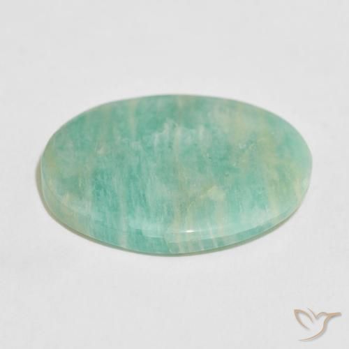Amazonite Gemstone in 24.8 x 18.6 mm Size for Sale, Amazonite Stone in Light Sea Green Color