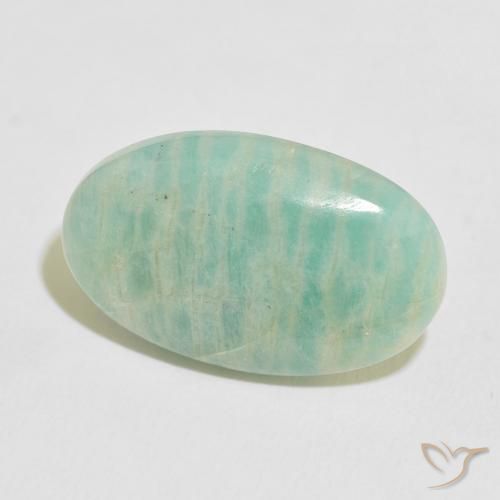 12.74 ct Green Amazonite Stone, Natural Amazonite in Oval Cabochon Shape for Sale