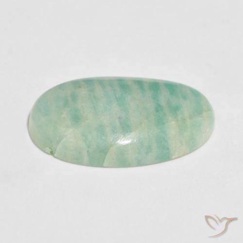 Amazonite Gemstone in 23.9 x 14.7 mm Size for Sale, Amazonite Stone in Pale Green Color