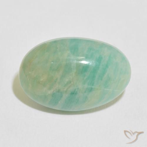 11.34ct Natural Light Green Amazonite, Oval, Opaque