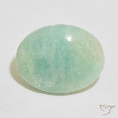 13.68ct Natural Medium Green Amazonite, Oval, Opaque