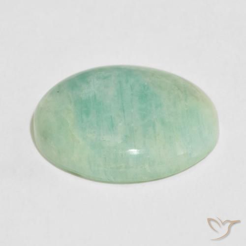 Amazonite Gemstone in 20.6 x 16.1 mm Size for Sale, Amazonite Stone in Medium Green Color