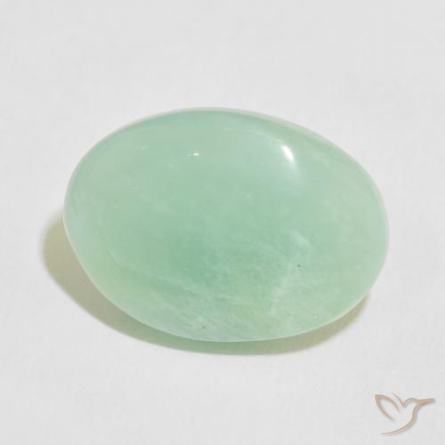 10.01 ct Green Amazonite Stone, Natural Amazonite in Oval Cabochon Shape for Sale