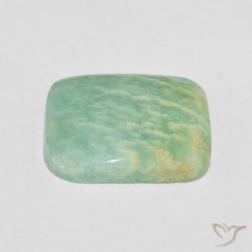 Amazonite Gemstone in 18.6 x 14.5 mm Size for Sale, Amazonite Stone in Multicolor Green Color