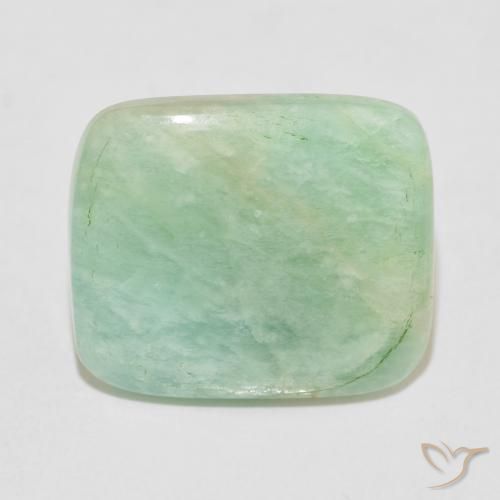 15.17ct Natural Grey Green Amazonite, Cushion, Opaque