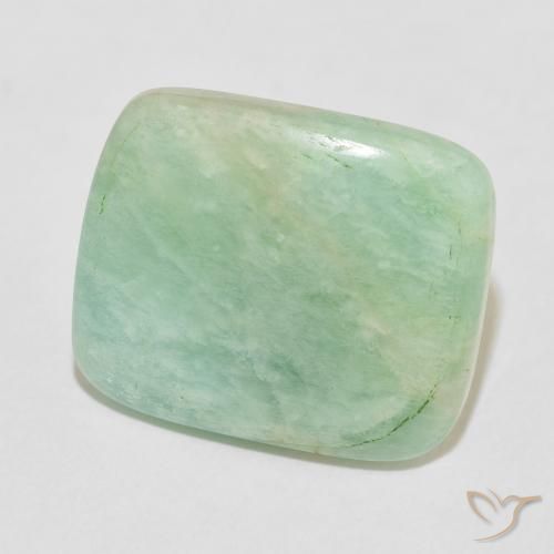 15.17 ct Green Amazonite Stone, Natural Amazonite in Cushion Cabochon Shape for Sale