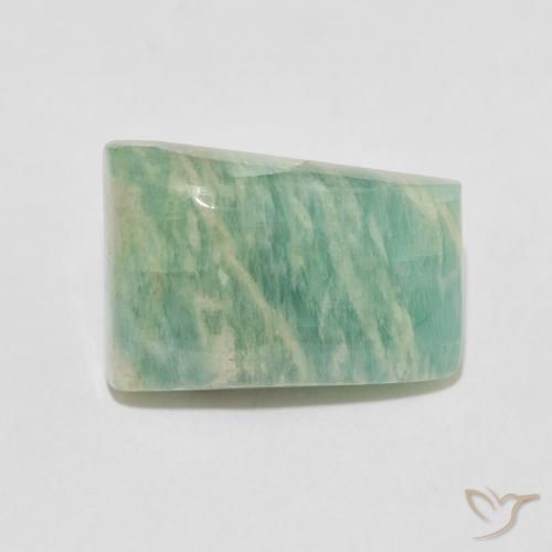 11.71ct Natural Bright Moss Green Amazonite, Fancy, Opaque