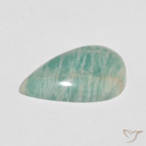 Amazonite Gemstone in 21.6 x 13.2 mm Size for Sale, Amazonite Stone in Light Blue Green Color